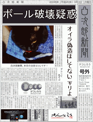新聞 - ボールを噛むのが好きニャリよ！