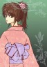 美女と花画像