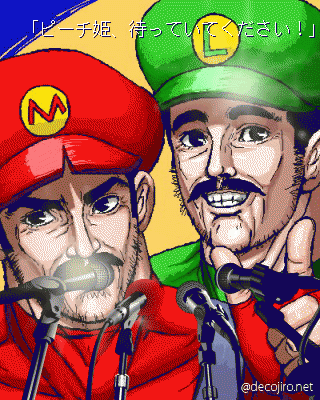 記者会見 - マリオとルイージ