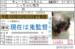 免許証 - 現在は鬼監督